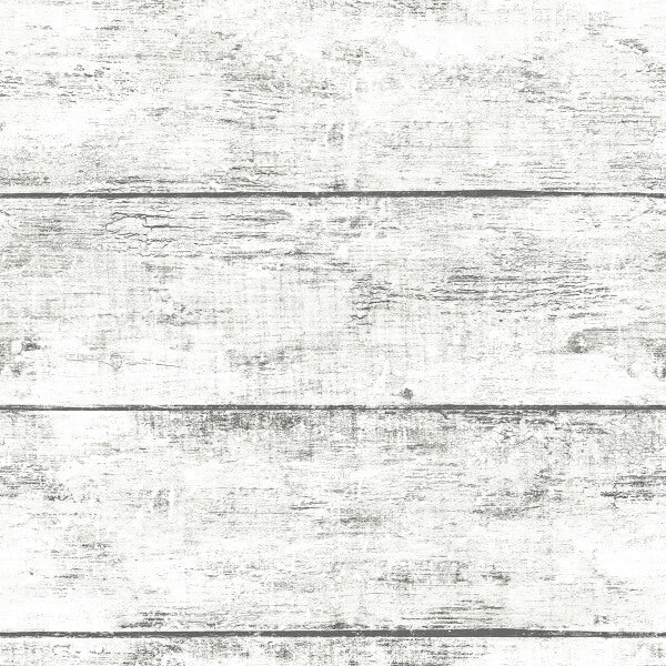 Cabin White Wood Planks Wallpaper