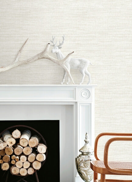 Solitude White Distressed Texture Wallpaper