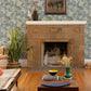Bohemian Blue Jacobean Wallpaper