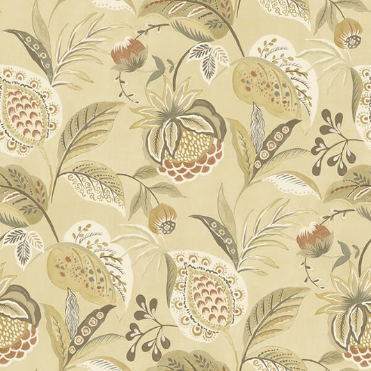 Bohemian Mustard Jacobean Wallpaper