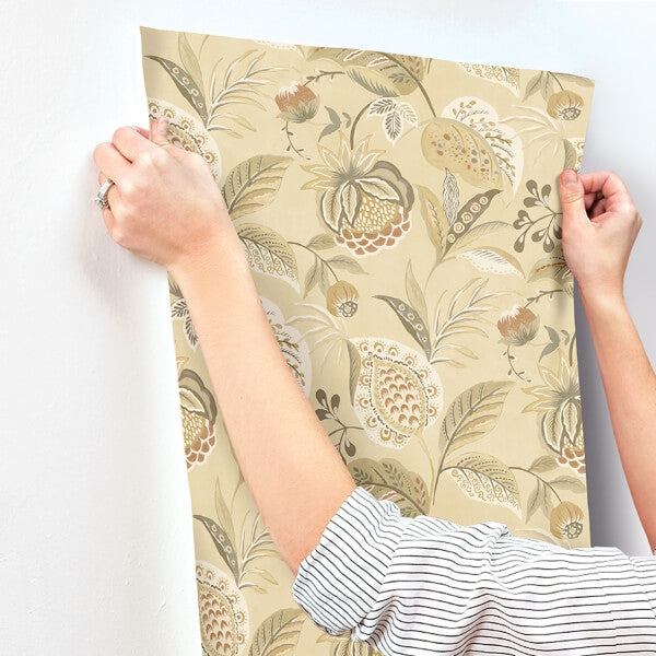 Bohemian Mustard Jacobean Wallpaper