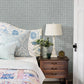 Button Block Blue Geometric Wallpaper