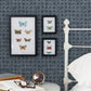 Button Block Navy Geometric Wallpaper