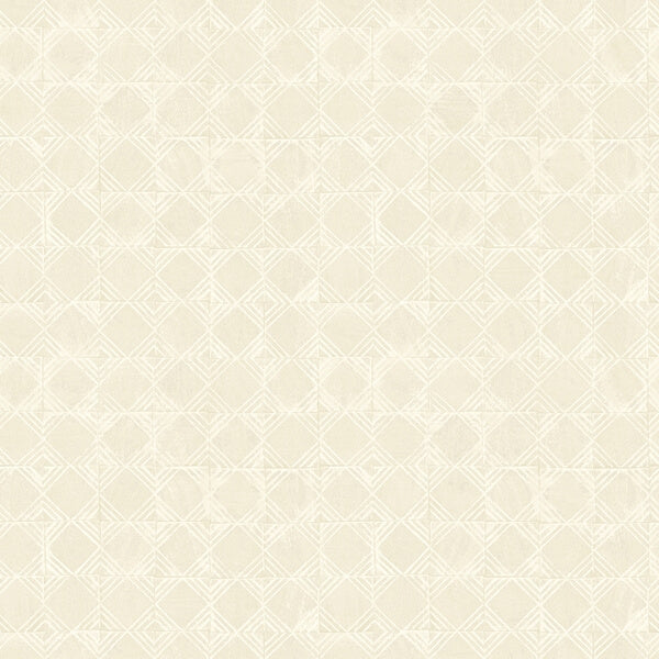 Button Block Taupe Geometric Wallpaper