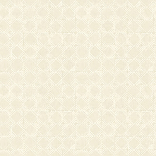 Button Block Taupe Geometric Wallpaper