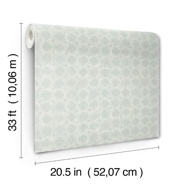 Button Block Aqua Geometric Wallpaper