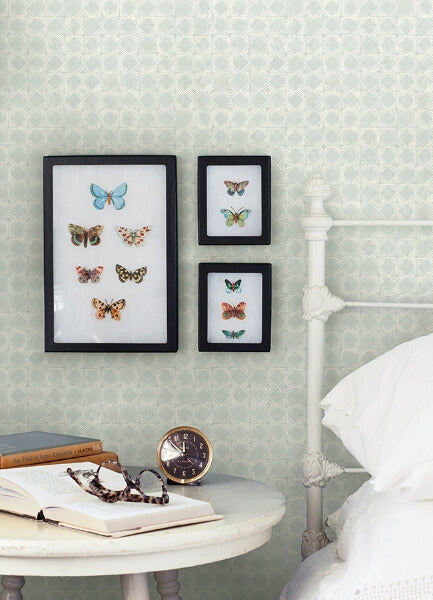 Button Block Aqua Geometric Wallpaper