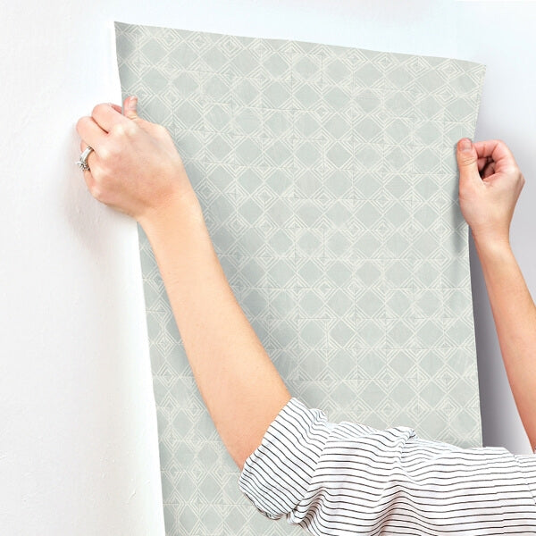 Button Block Aqua Geometric Wallpaper