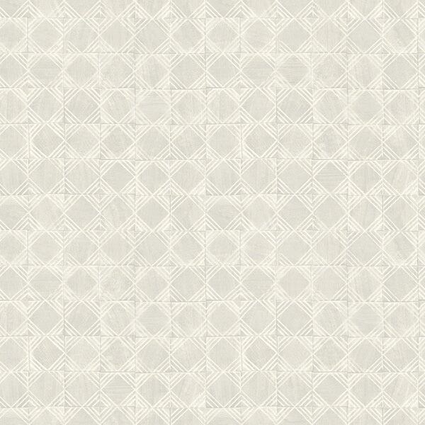 Button Block Light Grey Geometric Wallpaper