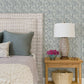Sandee Navy Medallion Wallpaper