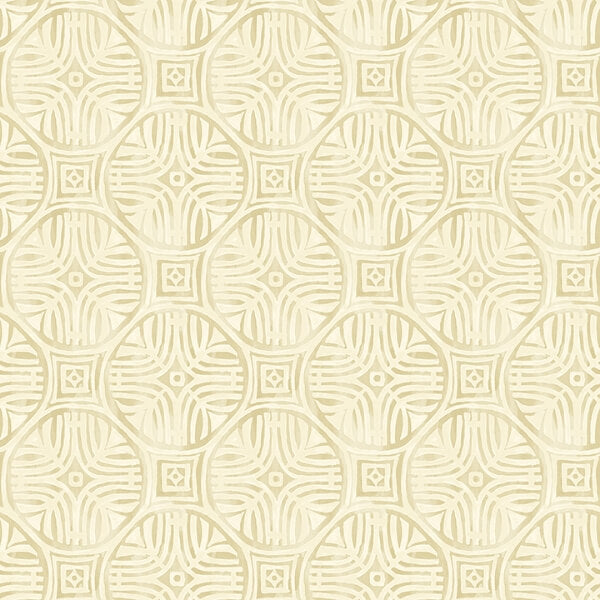 Sandee Butter Medallion Wallpaper