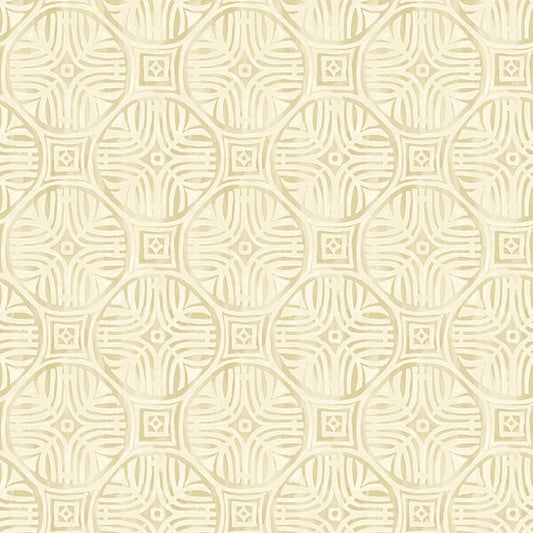 Sandee Butter Medallion Wallpaper