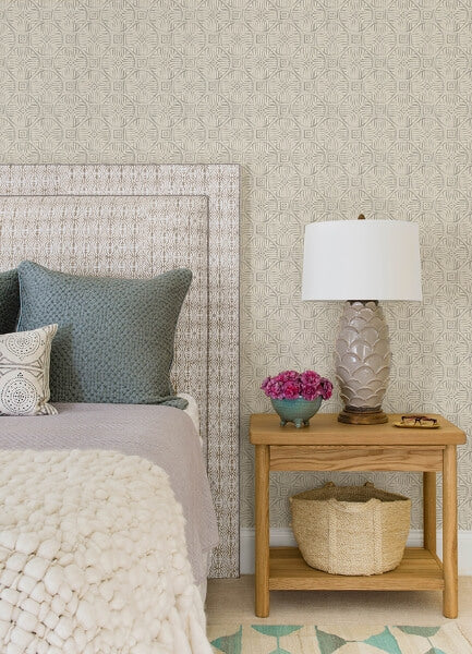 Sandee Grey Medallion Wallpaper
