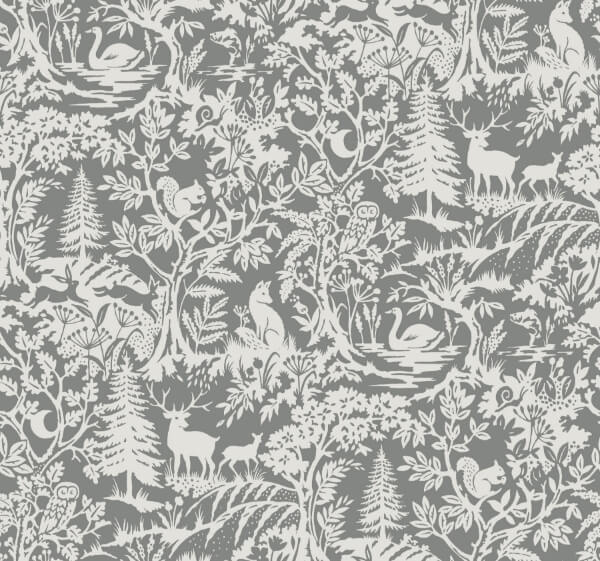 Alrick Charcoal Forest Venture Wallpaper