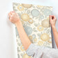 Zalipie Apricot Floral Trail Wallpaper