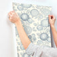 Zalipie Blue Floral Trail Wallpaper