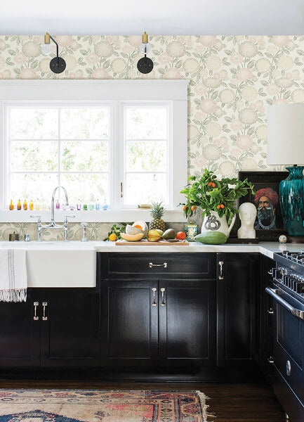 Zalipie Blush Floral Trail Wallpaper