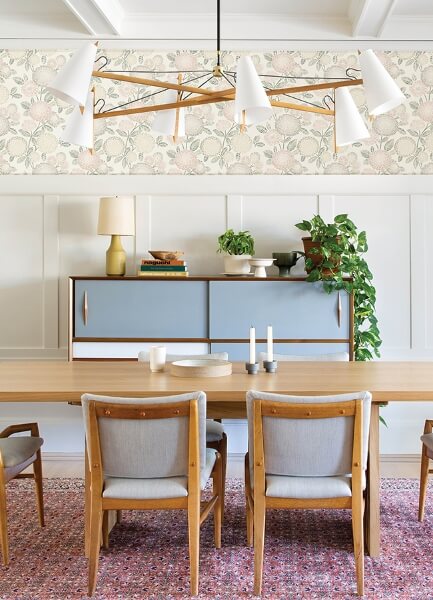 Zalipie Blush Floral Trail Wallpaper