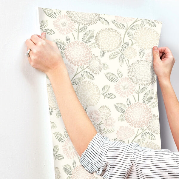 Zalipie Blush Floral Trail Wallpaper