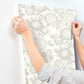 Zalipie Grey Floral Trail Wallpaper