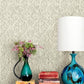 Karachi White Wooden Damask Wallpaper