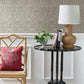 Karachi Taupe Wooden Damask Wallpaper