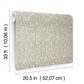 Karachi Taupe Wooden Damask Wallpaper