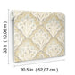 Mimir Mustard Quilted Damask Wallpaper