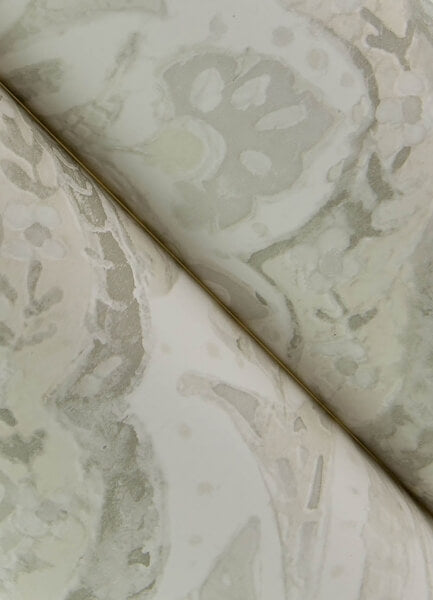 Mimir Dove Quilted Damask Wallpaper