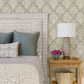 Mimir Grey Quilted Damask Wallpaper