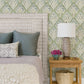 Mimir Aquamarine Quilted Damask Wallpaper