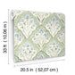 Mimir Aquamarine Quilted Damask Wallpaper