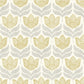 Cathal Mustard Tulip Block Print Wallpaper