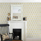 Cathal Mustard Tulip Block Print Wallpaper