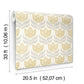 Cathal Mustard Tulip Block Print Wallpaper