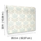 Cathal Aqua Tulip Block Print Wallpaper
