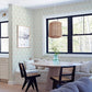 Cathal Aqua Tulip Block Print Wallpaper