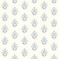 Kova Blue Floral Crest Wallpaper