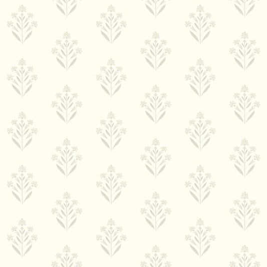 Kova Dove Floral Crest Wallpaper