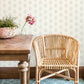 Kova Light Blue Floral Crest Wallpaper