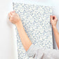 Tarragon Blue Dainty Meadow Wallpaper