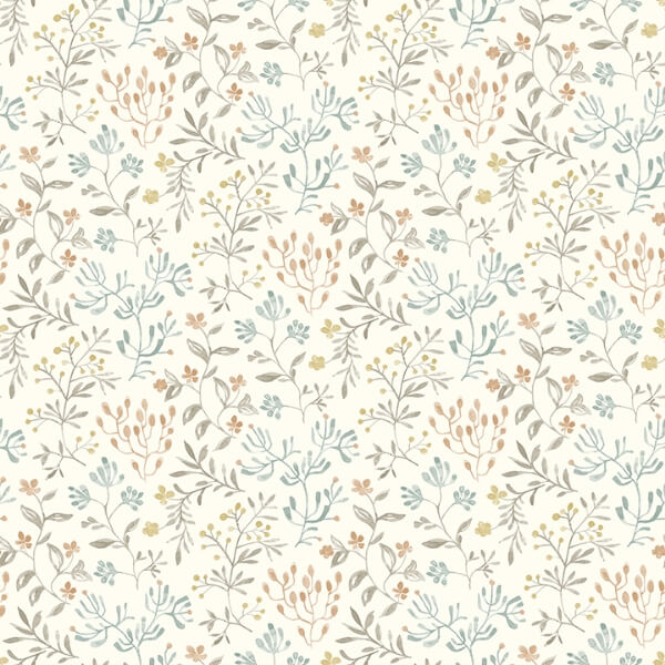 Tarragon Pastel Dainty Meadow Wallpaper