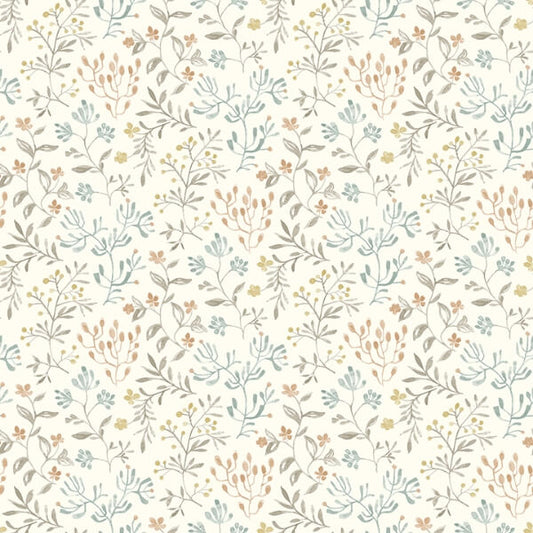Tarragon Pastel Dainty Meadow Wallpaper