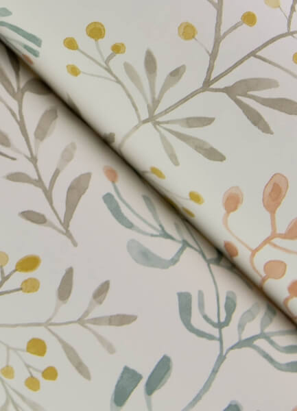 Tarragon Pastel Dainty Meadow Wallpaper
