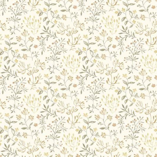 Tarragon Honey Dainty Meadow Wallpaper