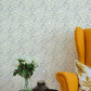 Tarragon Grey Dainty Meadow Wallpaper