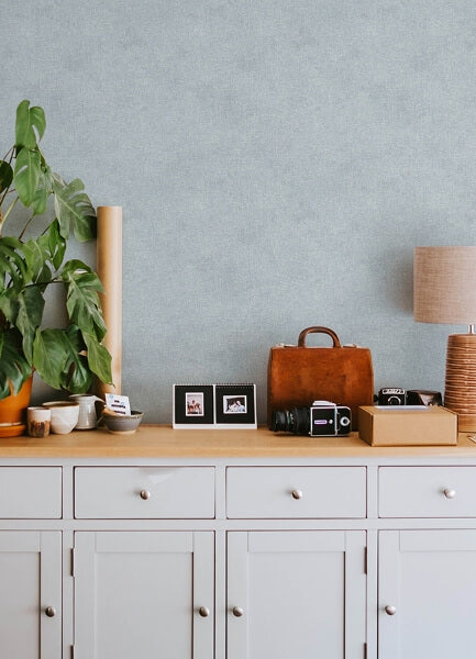 Homespun Denim Textured Wallpaper