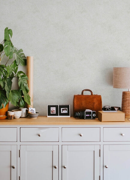 Homespun Grey Textured Wallpaper