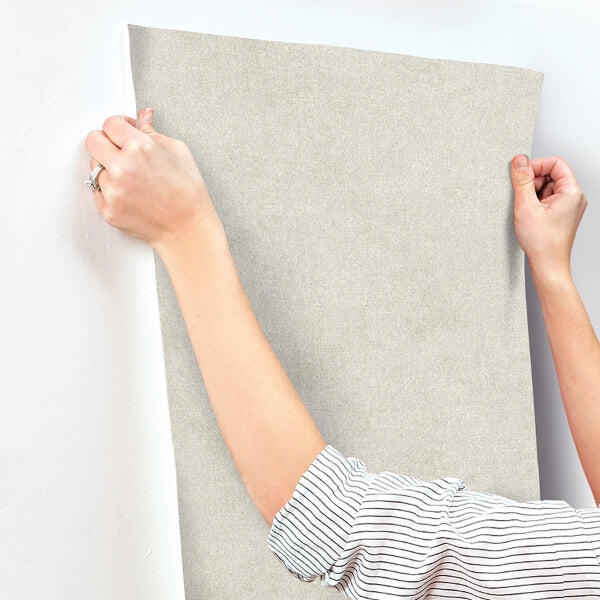 Homespun Grey Textured Wallpaper