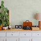 Homespun Green Textured Wallpaper